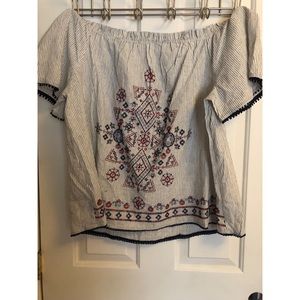 Off the shoulder never worn dressy shirt